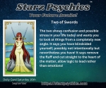 Starz Tarot Card for Today - Two of Swords — Starz Psychics spiritual blog, psychic insights