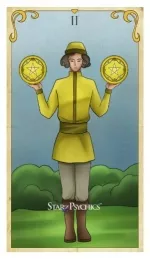 Tarot Card of the Day -  Two of Pentacles