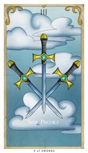Tarot Card of the Day - Three of Swords — Starz Psychics spiritual blog, psychic insights