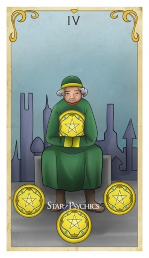 Tarot Card of the Day - Four of Pentacles — Starz Psychics spiritual blog, psychic insights