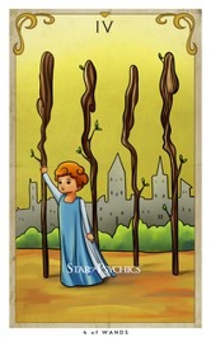 Tarot Card of the Day - 4 Of Wands — Starz Psychics spiritual blog, psychic insights