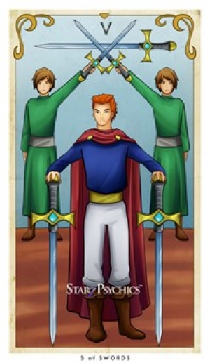Tarot Card of the Day - Five of Swords — Starz Psychics spiritual blog, psychic insights