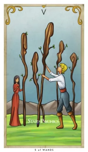 Tarot Card of the Day -  Five of Wands