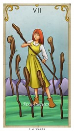 Tarot Card of the Day -  Seven of Wands — Starz Psychics spiritual blog, psychic insights