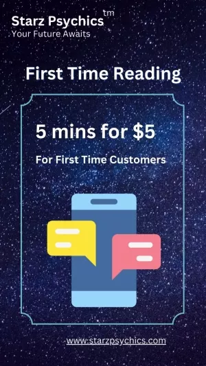 First Time Reading - 5 min for $5.00
