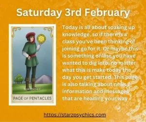 Tarot Card Message For Saturday Feb 3 2024