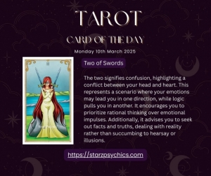 Tarot Card of the Day  Monday March 10th 2025  — Starz Psychics spiritual blog, psychic insights
