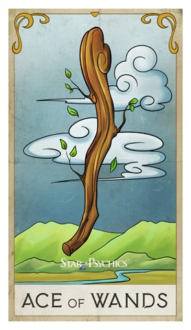 Tarot Card of the Day -  Ace of Wands — Starz Psychics spiritual blog, psychic article