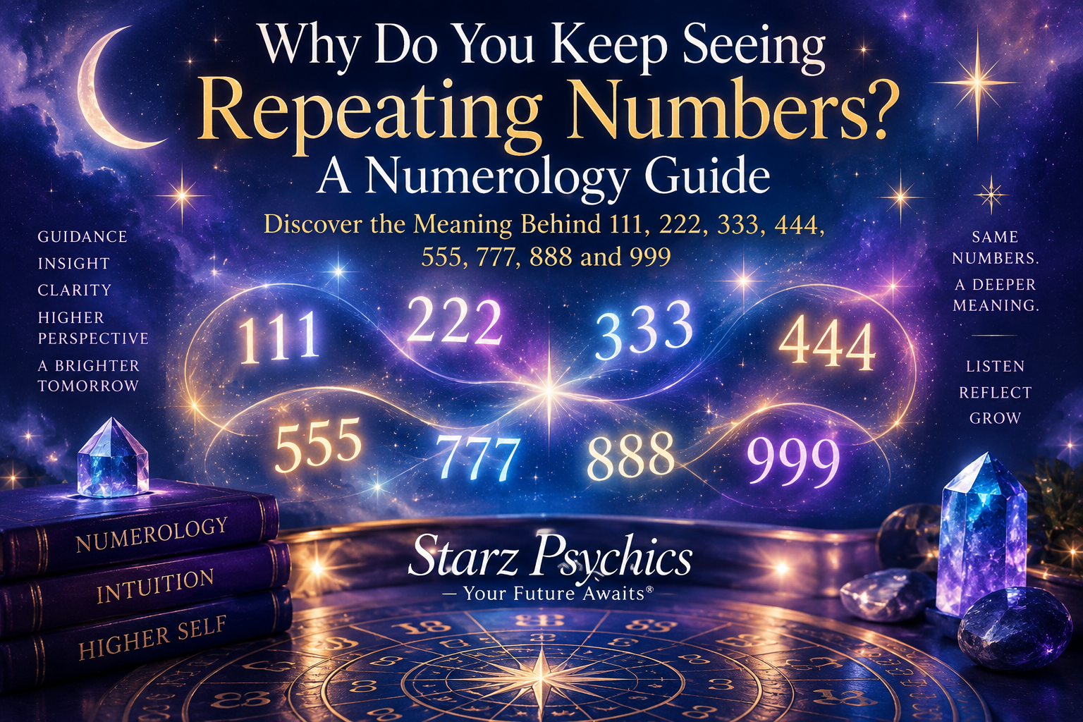 Why Do You Keep Seeing Repeating Numbers? A Numerology Guide — Starz Psychics spiritual blog, psychic article