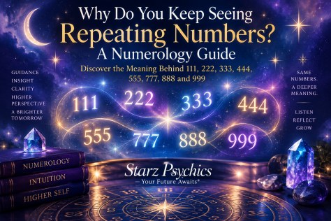Why Do You Keep Seeing Repeating Numbers? A Numerology Guide — Starz Psychics spiritual blog, psychic insights