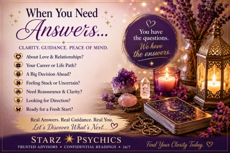 When You Need Answers: 7 Signs It May Be Time for a Psychic Reading — Starz Psychics spiritual blog, psychic insights