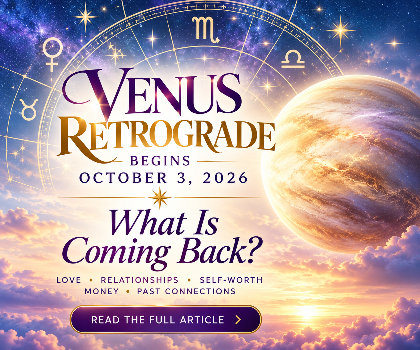 Venus Retrograde Begins October 3, 2026: What Is Coming Back? — Starz Psychics spiritual blog, psychic article