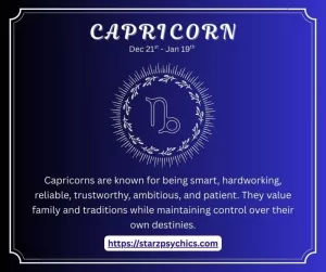Capricorn Dec 21 to Jan 19