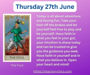 Daily Tarot Card Message June 27th 2024