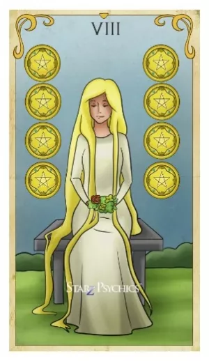Tarot Card of the Day -  Eight of Pentacles