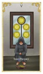 Tarot Card of the Day -  Five of Pentacles
