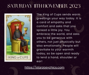 Daily Tarot Card  for Today -  King of Cups — Starz Psychics spiritual blog, psychic insights