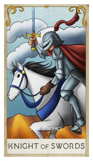Tarot Card of the Day -  Knight of Swords — Starz Psychics spiritual blog, psychic insights