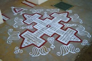 How an Ancient Indian Art Utilizes Mathematics, Mythology, and Rice