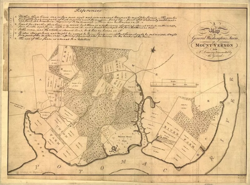 George Washington’s Own 1793 Map of Mount Vernon