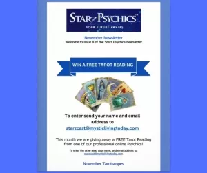 Starz Psychics November Newsletter