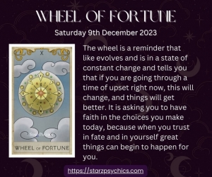 Starz Tarot Card for Today - Wheel of Fortune — Starz Psychics spiritual blog, psychic insights