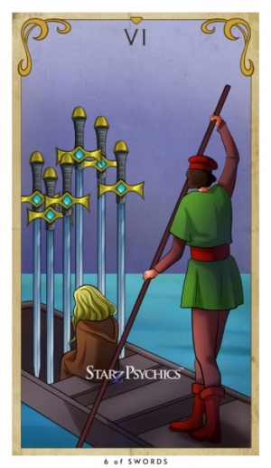 Tarot Card of the Day - Six of Swords