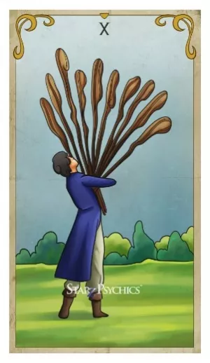 Tarot Card of the Day -  Ten of Wands